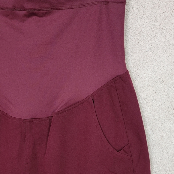 Figs Burgundy Zamora Maternity Jogger Scrub Pants Sz M NEW - Picture 4 of 14